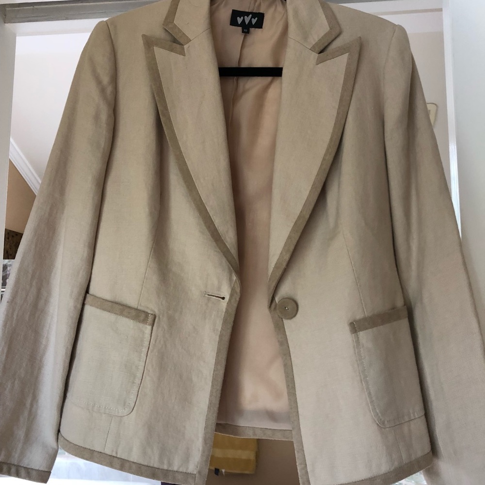 Brand new.  Never been worn linen jacket!